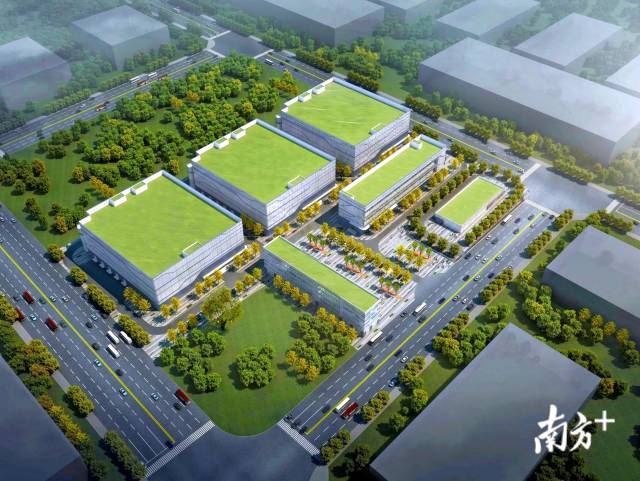 佛山市腾龙湾区数据中心效果图。