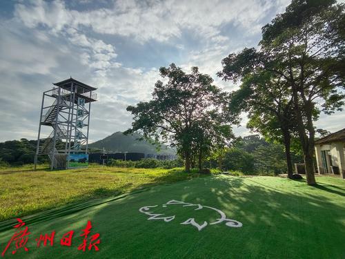 写着“猪粮安天下”的瞭望塔