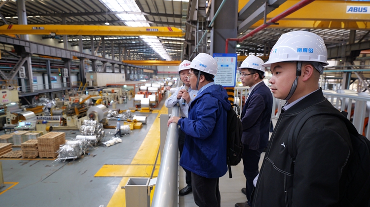 中国有色金属学会专家在南南铝箔公司车间.JPG