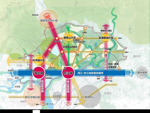 广州东部中心空间结构示意图。受访单位供图