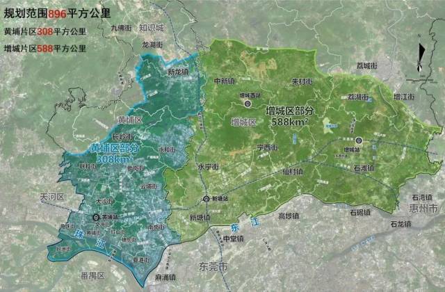 ▲东部中心范围图