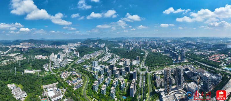 黄埔区扎实推进“百千万工程”，打造产城融合、城乡融合双标杆区。图为该区广州科学城航拍。李剑锋 摄