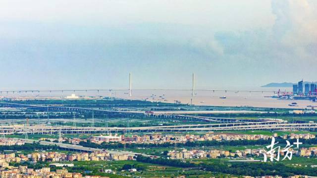 深中通道与南沙南部片区。