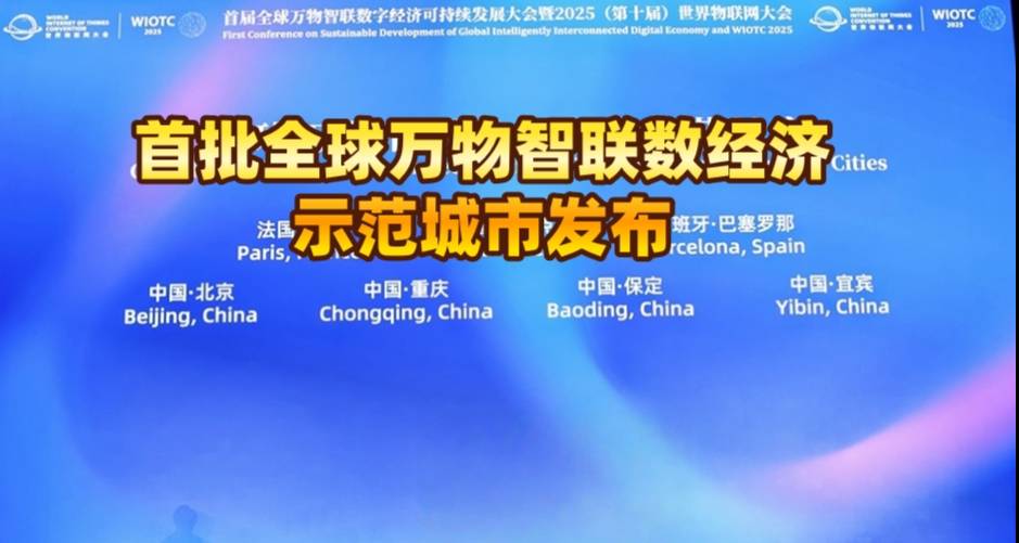 首批全球万物智联数字经济示范城市发布