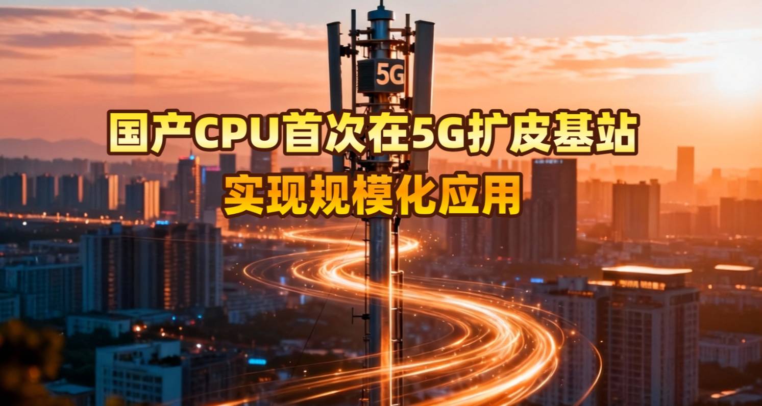 国产CPU首次在5G扩皮基站实现规模化应用
