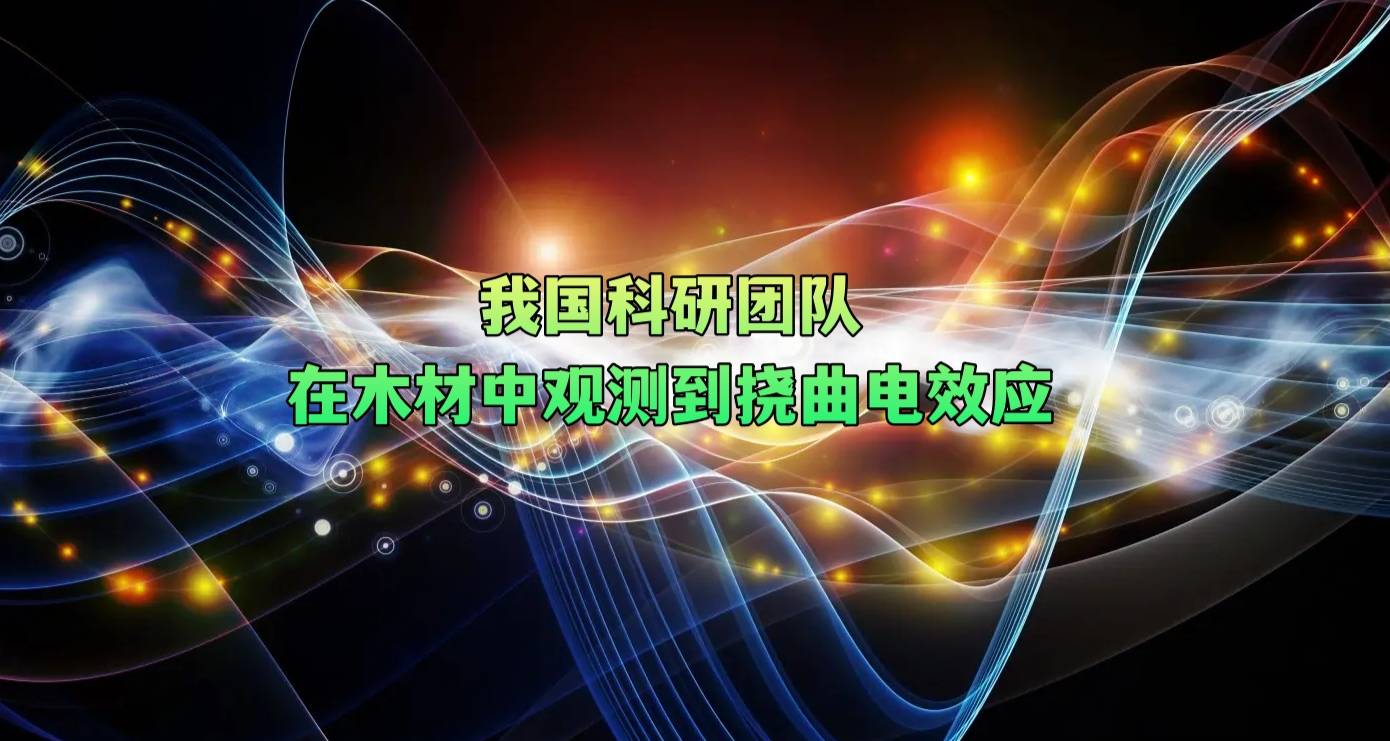 我国科研团队在木材中观测到挠曲电效应