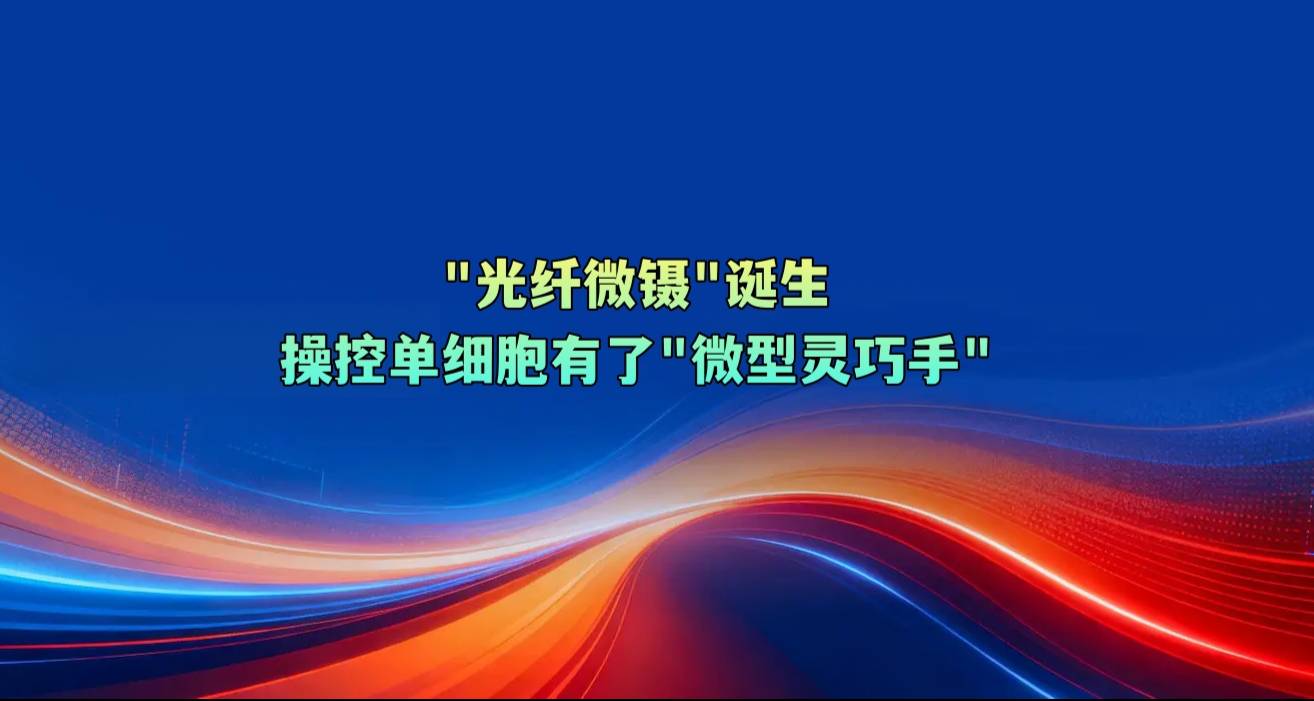 “光纤微镊”诞生，操控单细胞有了“微型灵巧手”