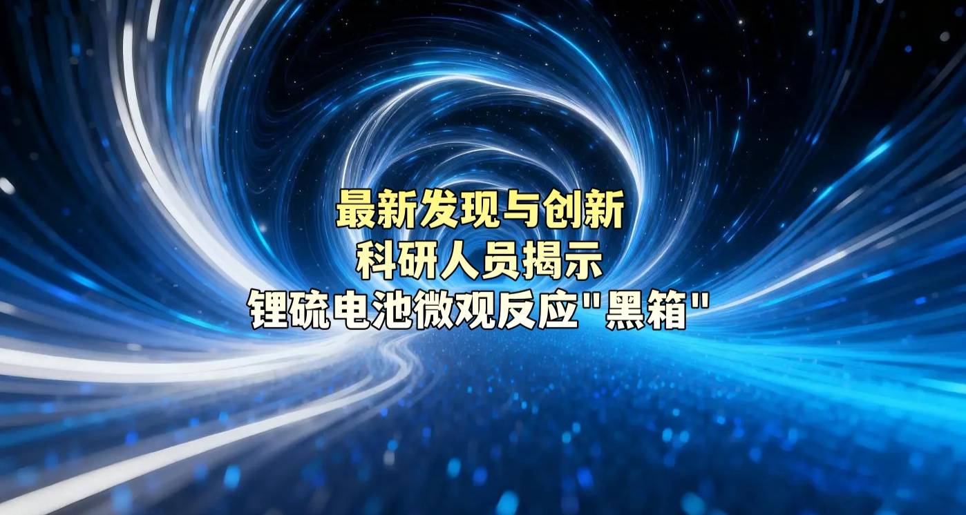 最新发现与创新丨科研人员揭示锂硫电池微观反应“黑箱”