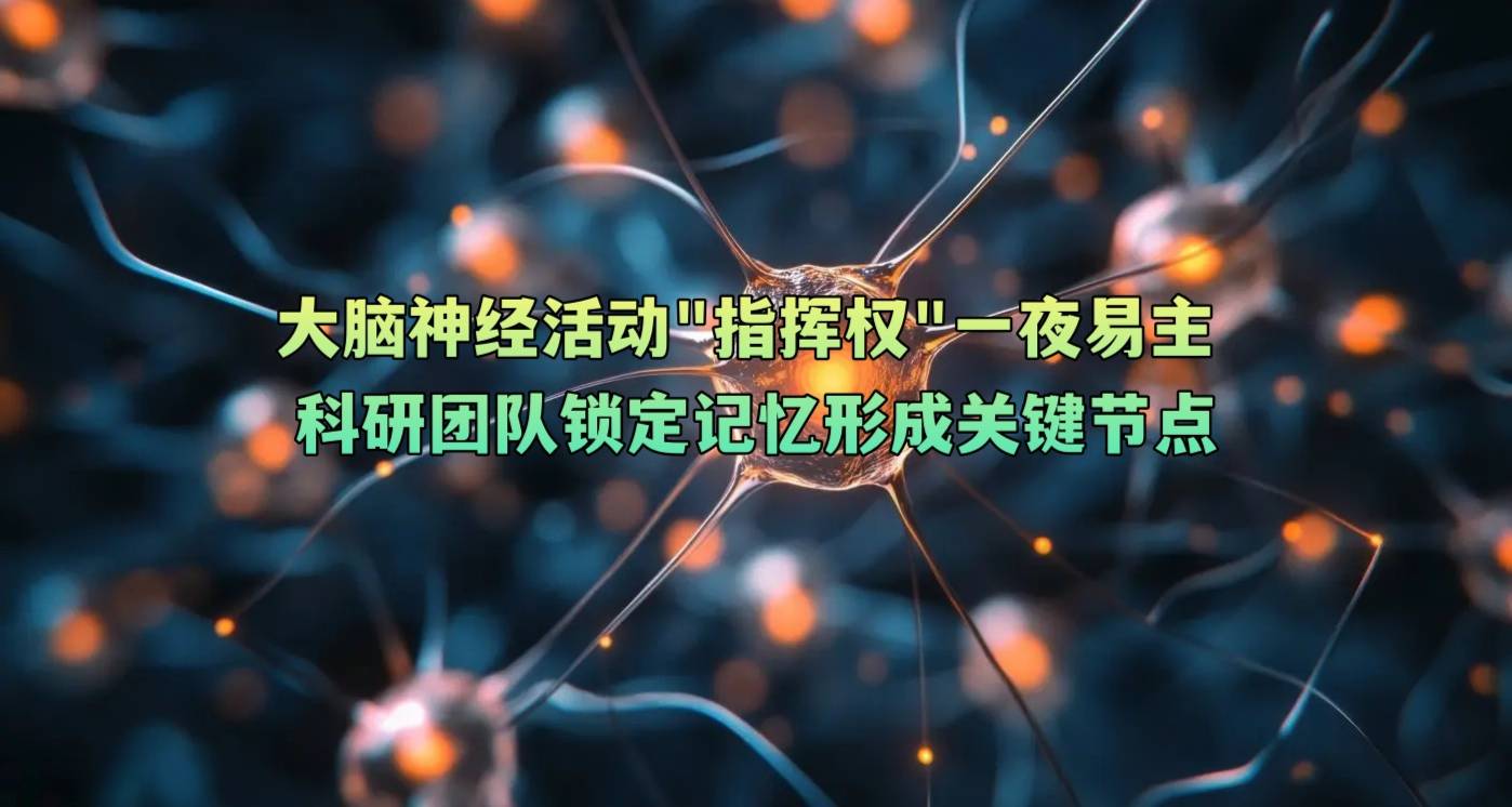 大脑神经活动“指挥权”一夜易主 ——科研团队锁定记忆形成关键节点